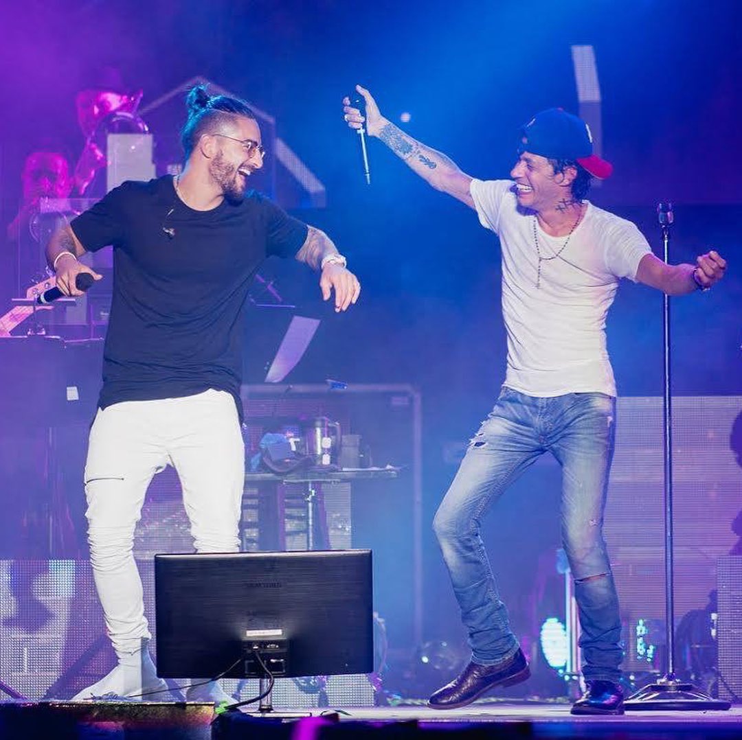 Maluma y Marc Anthony.