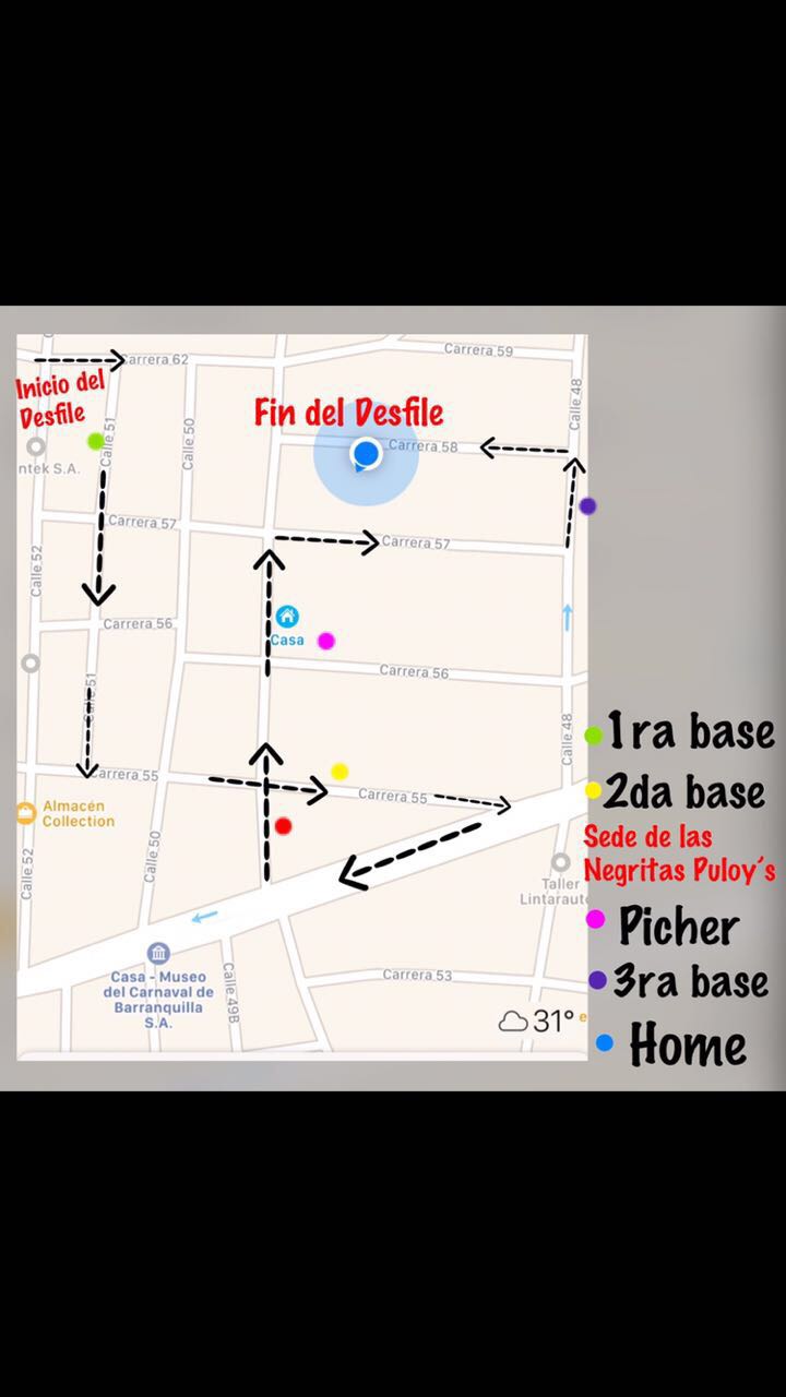 Mapa del recorrido.