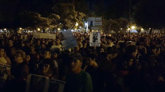 Así fue la manifestación por el asesinato de Fernando Pastorizzo.