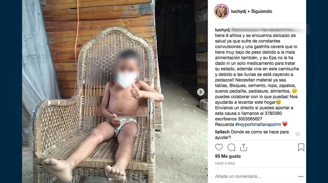 A raíz de esta publicación, donde la madre sigue con la misma trama, la Secretaría de Salud pidió la intervención del ICBF y Policía Nacional.