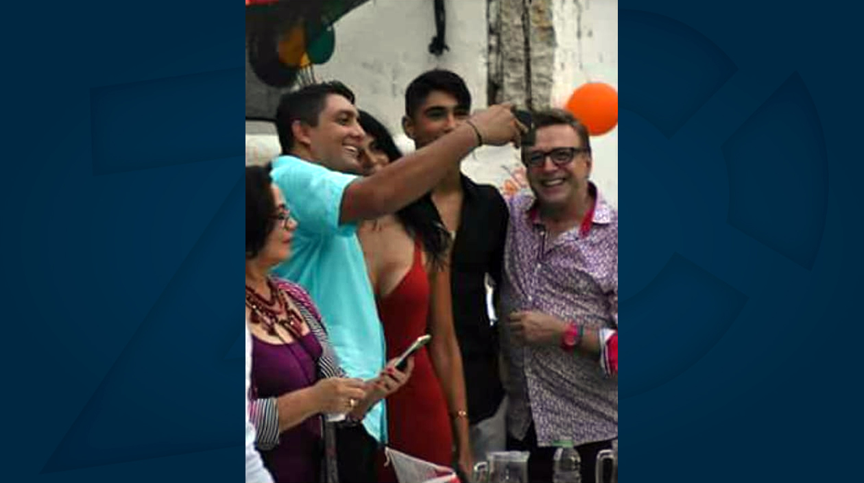 Cortesía La imagen entre el director de Distriseguridad, Víctor Hugo Arango y Liliana Campos Puello, alias 'La Madame'.