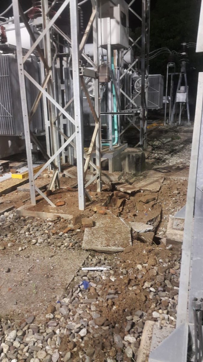 Esta es la foto de la subestación afectada.