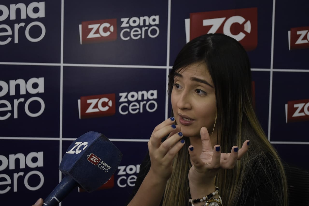 Daniella Ahumada Comas durante su entrevista a Zona Cero. 