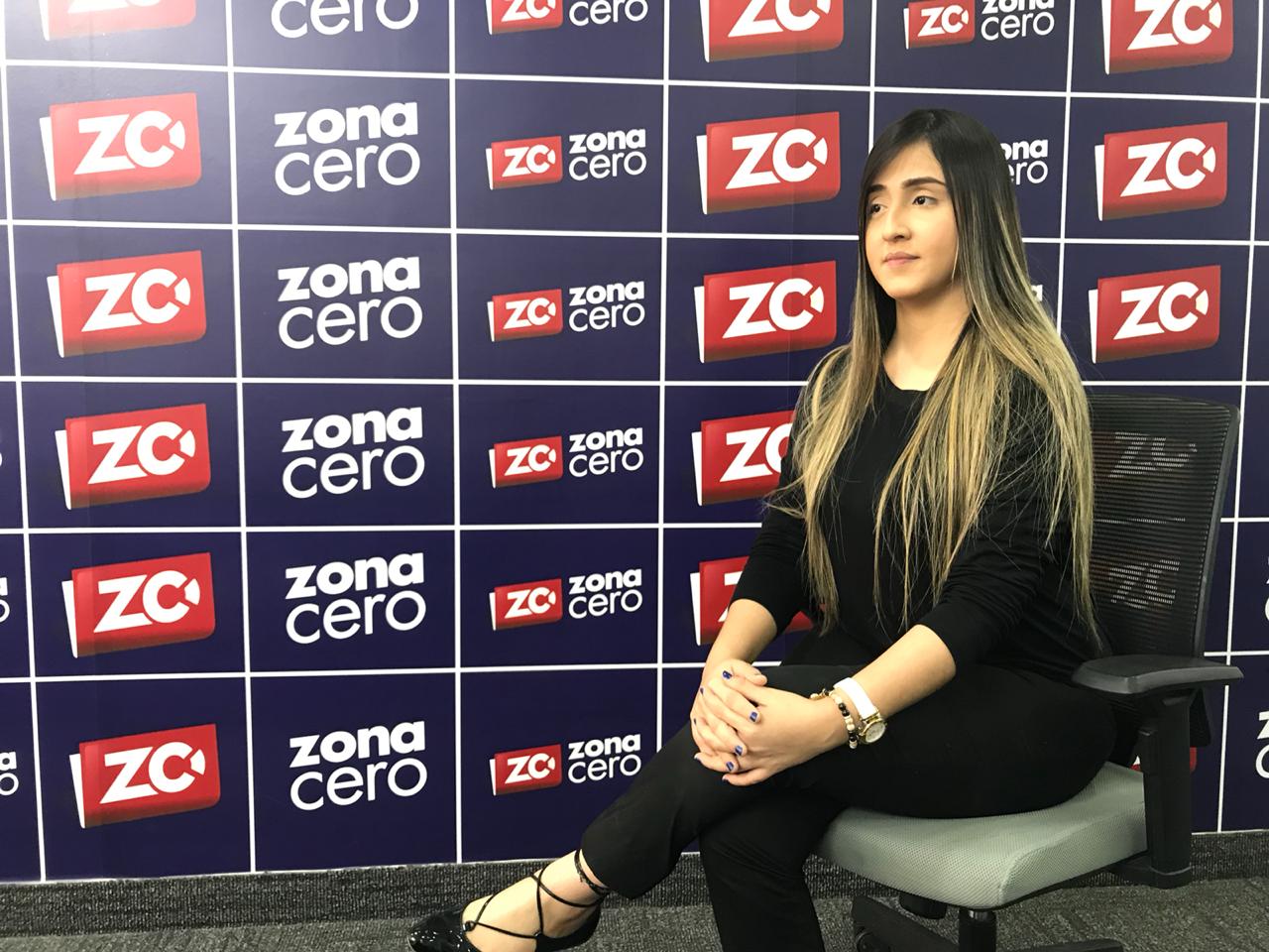 Daniella Ahumada Comas durante la entrevista. 