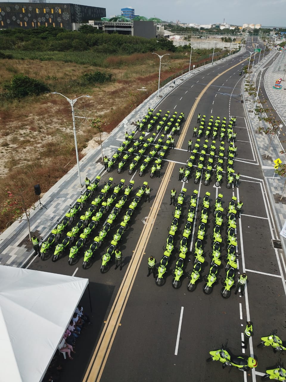 Las 250 motos entregadas.