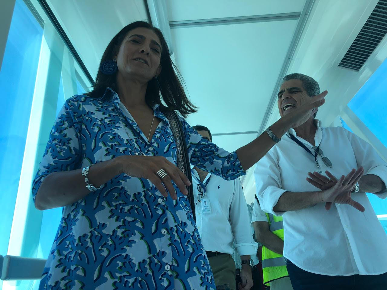 La Ministra Ángel María Orozco con el Gobernador Eduardo Verano