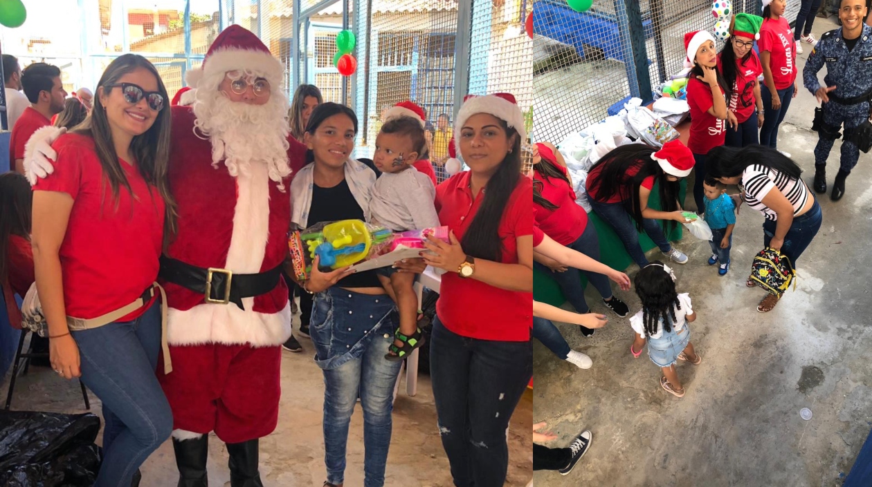 La jornada contó con la presencia de Papá Noel.