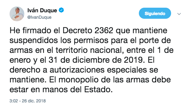 El Presidente de la República, Iván Duque anunció su firma del decreto en la madrugada de este miércoles.