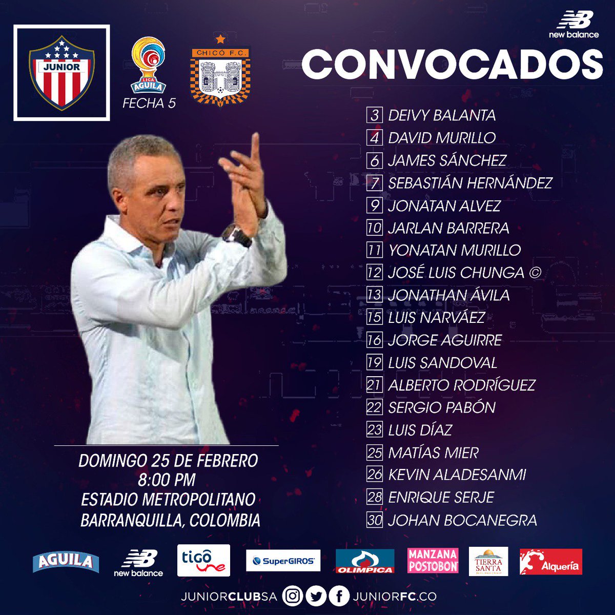 Convocados por Alexis Mendoza. 