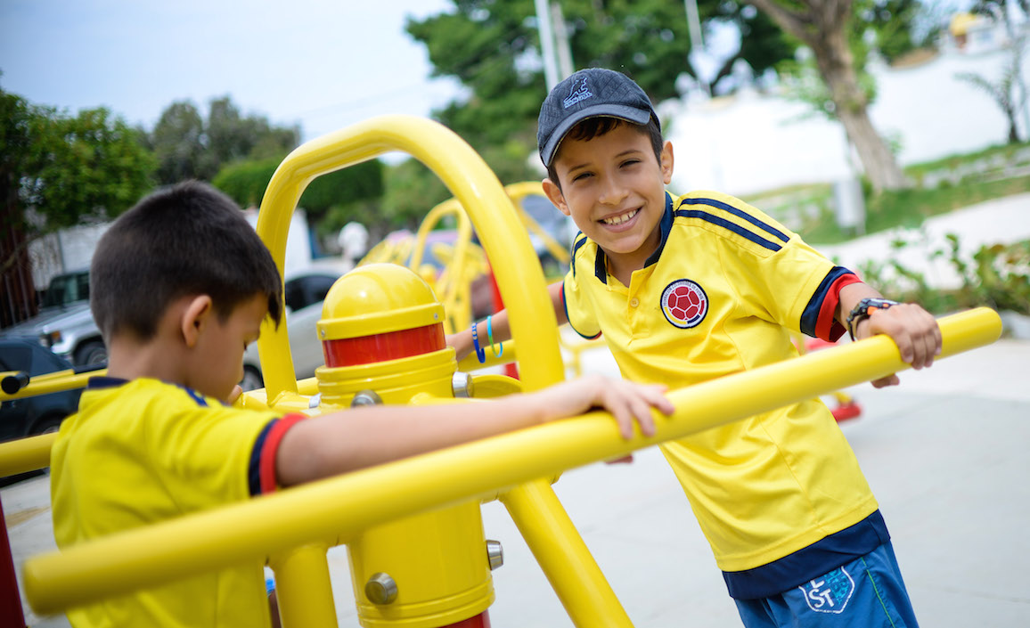 Los niños también disfrutaron de los juegos.