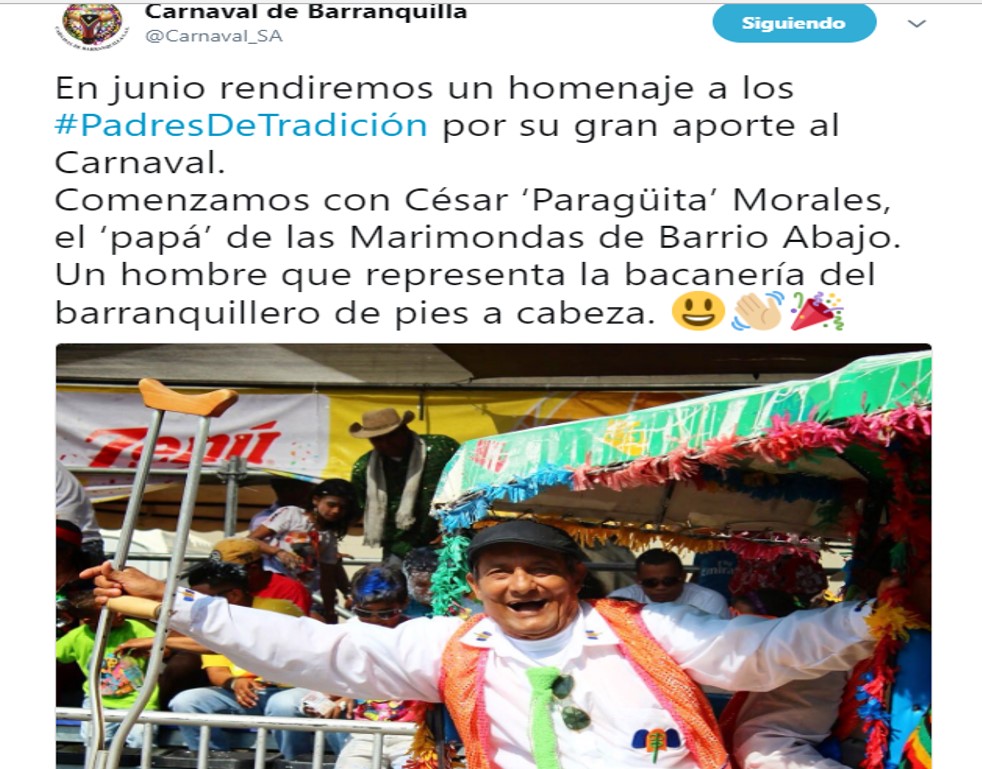 El homenaje a César "Paraguitas" Morales por parte de Carnaval S.A.