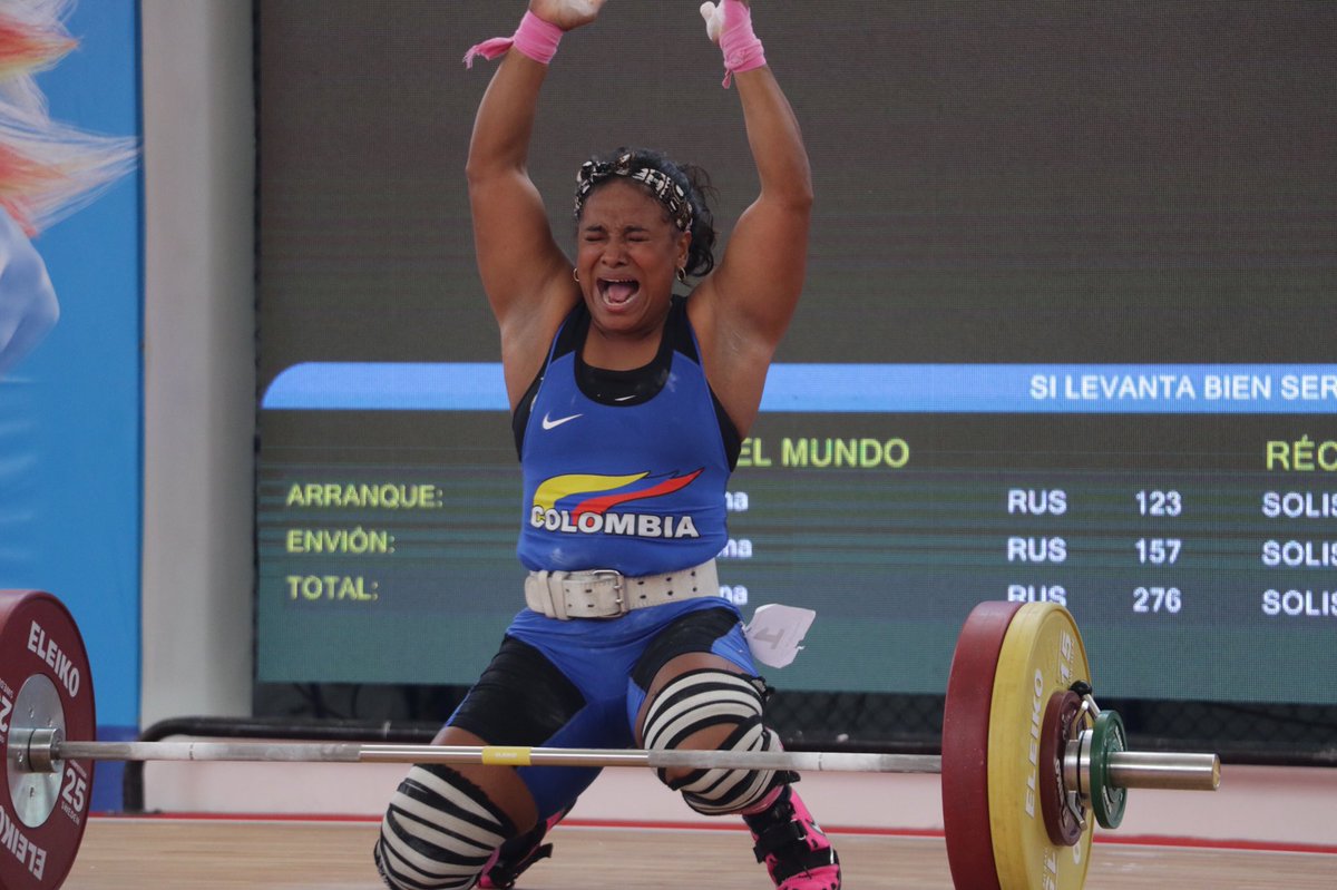 La efusiva celebración de Mercedes Pérez. 