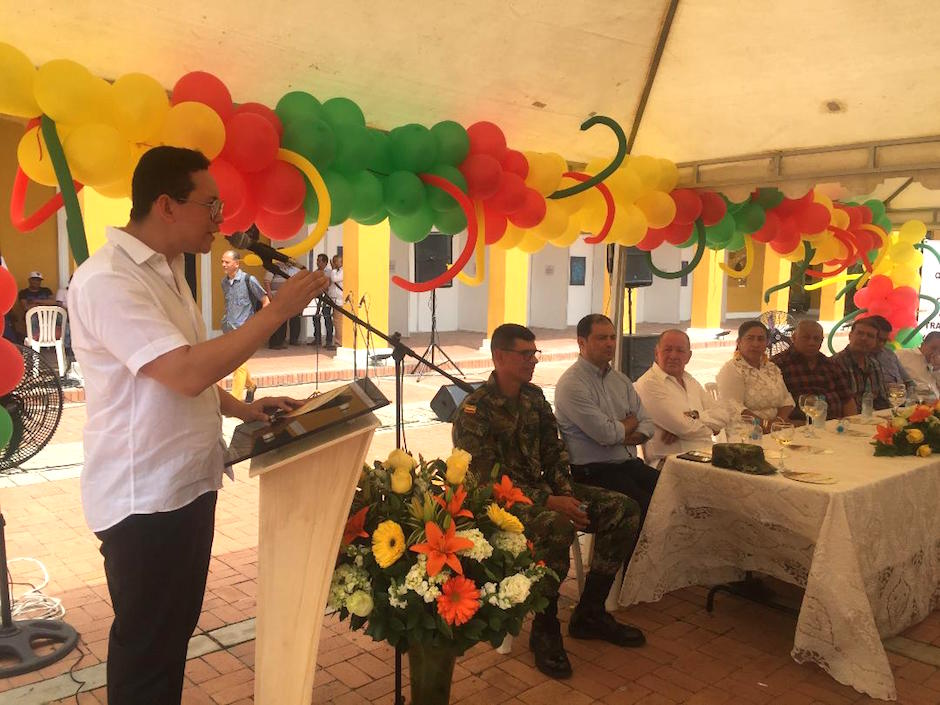 El Director del AMB, Jaime Berdugo, dirigiéndose a los asistentes.