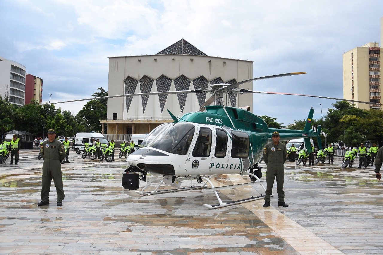 El Distrito también aportó para la compra del helicóptero Halcón.