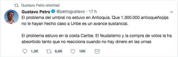 El primer trino de Gustavo Petro.