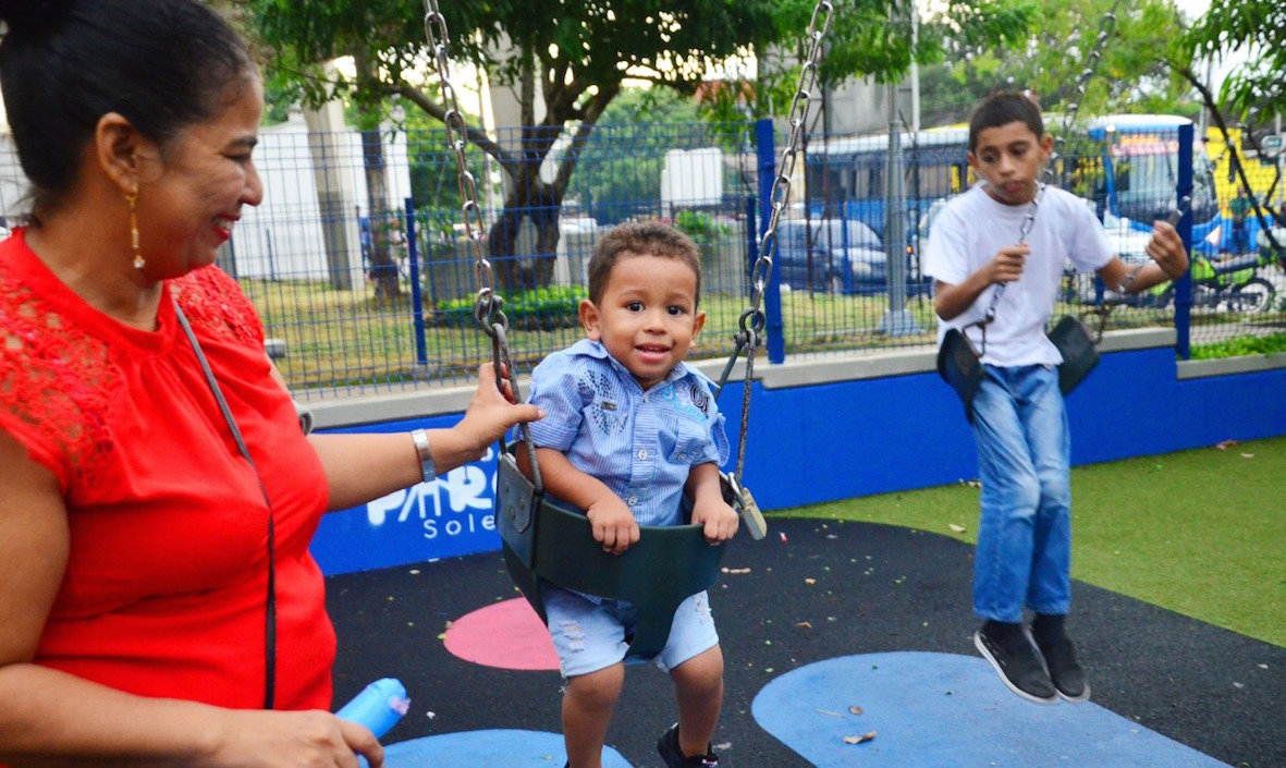 Los niños, principales beneficiarios del parque.