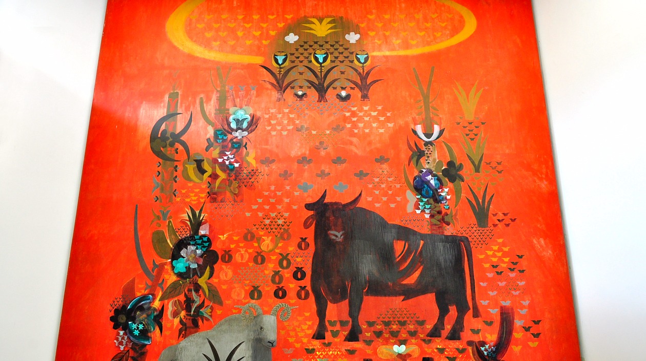 Este es el mural 'Agrario' del maestro Alejandro Obregón.