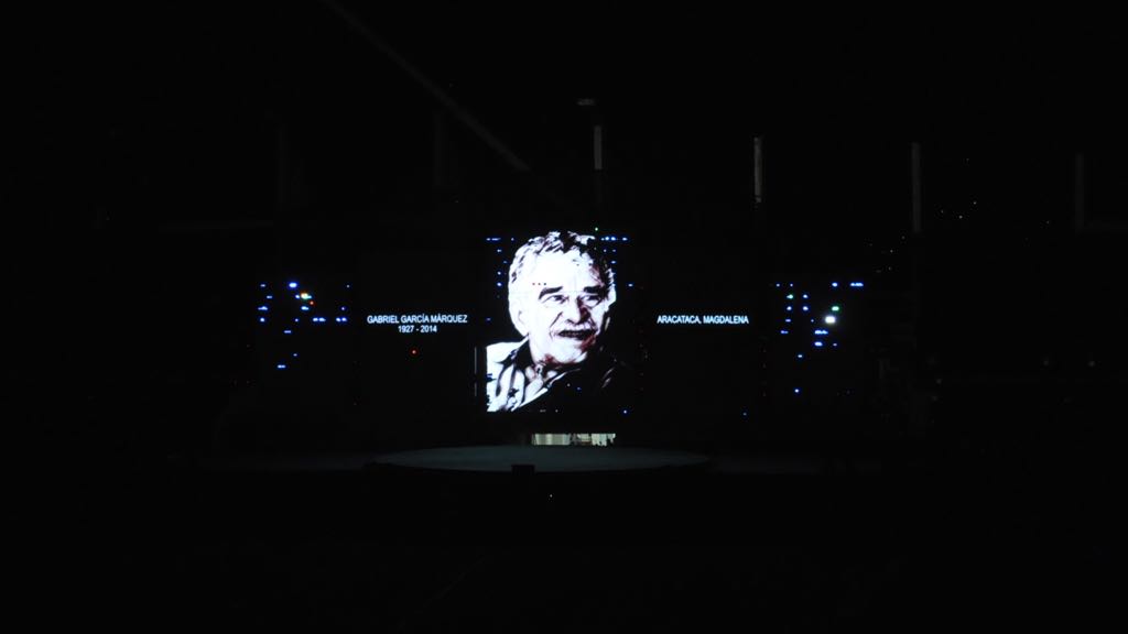 Homenaje al Nobel de Literatura, Gabriel García Márquez, en medio de los actos.