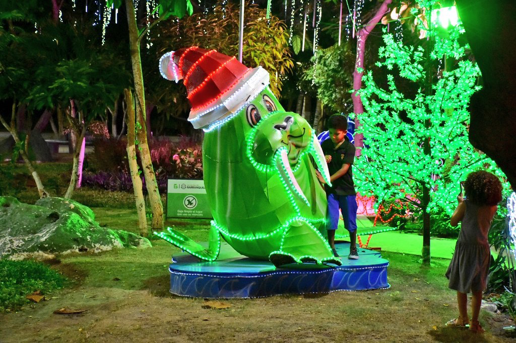 Figuras navideñas en el Parque Los Sueños.