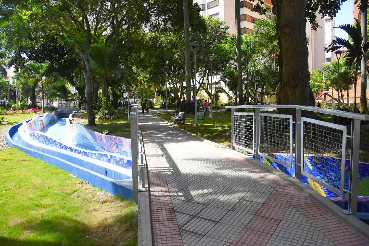 El parque Rosado cuenta con 6.522 metros cuadrados.