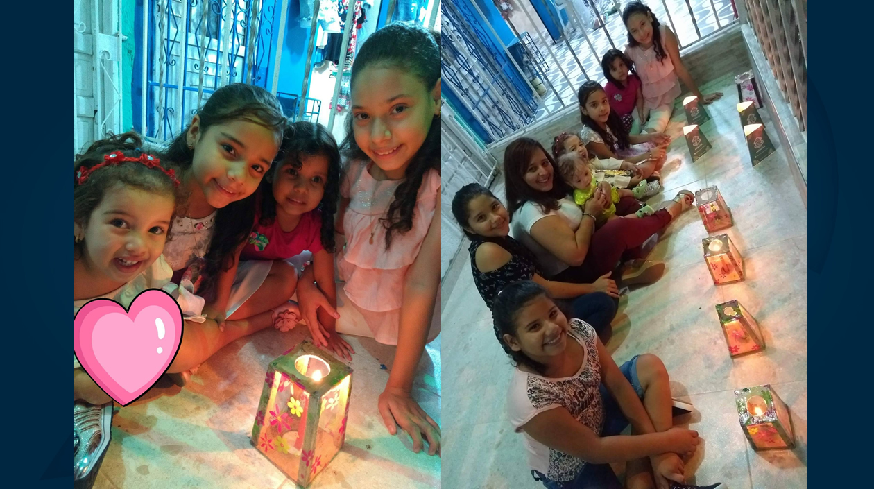 Los niños, los m´ñas alegres en la fiesta.