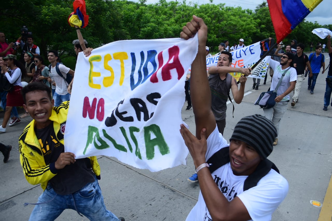 Uno de los mensajes de los estudiantes.