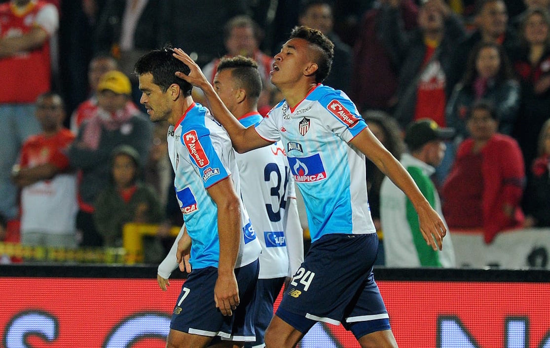 V´citor Cantillo celebrando el 1-1.
