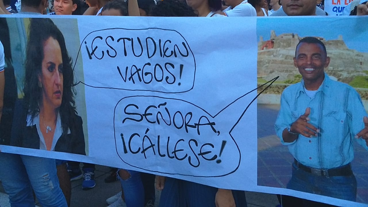 Marcha de estudiantes de la Universidad del Atlántico.