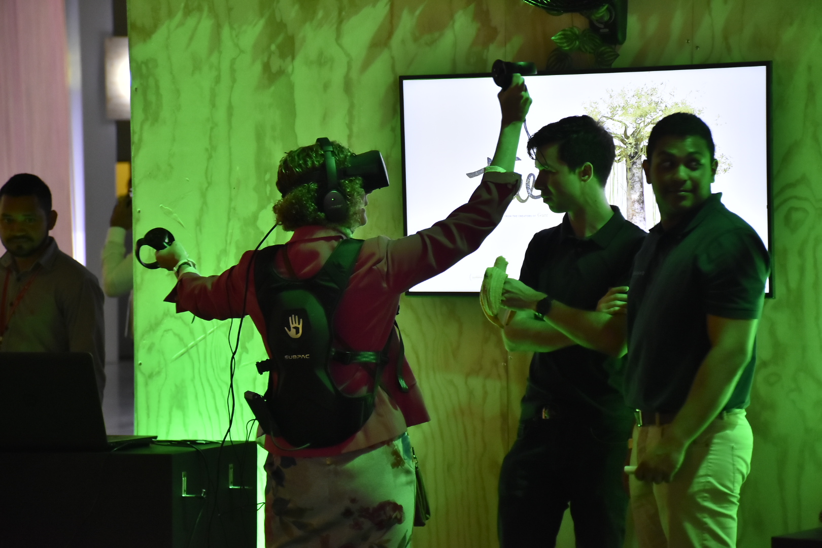 Stands con realidad virtual en el evento.