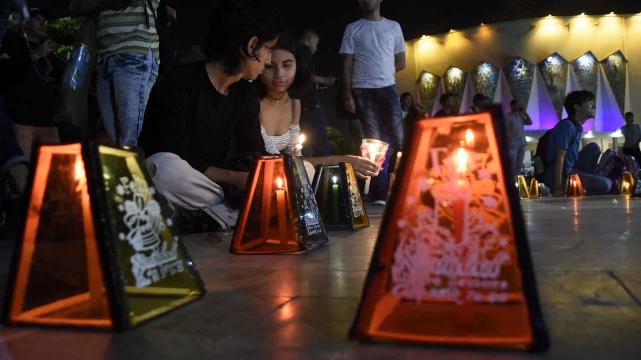 'Velatón' de los estudiantes de la Universidad del Atlántico.