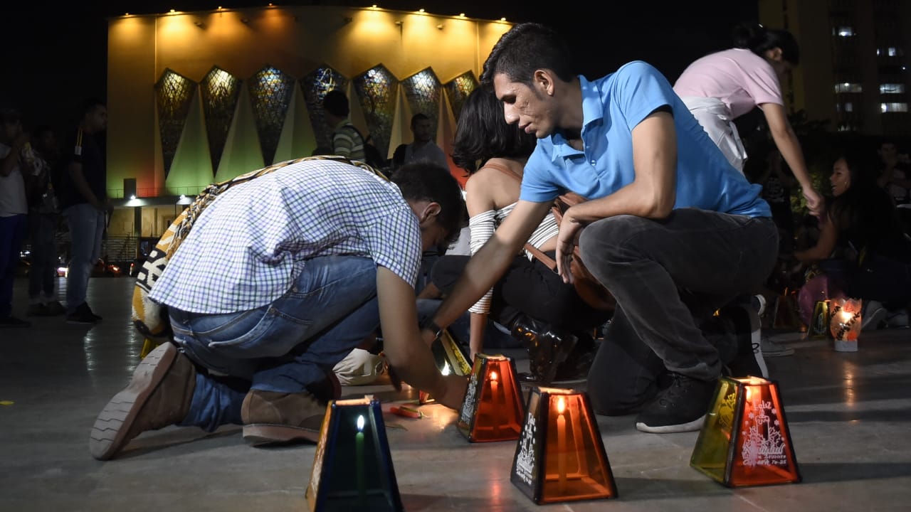 'Velatón' de los estudiantes de la Universidad del Atlántico.