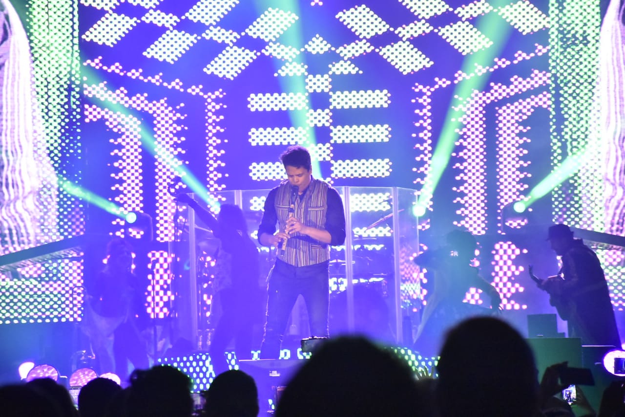 El músico barranquillero Tato Marenco brilló en escenario interpretando su gaita.