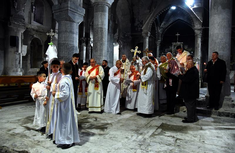 Inicio de la procesión en Mosul, Iraq.