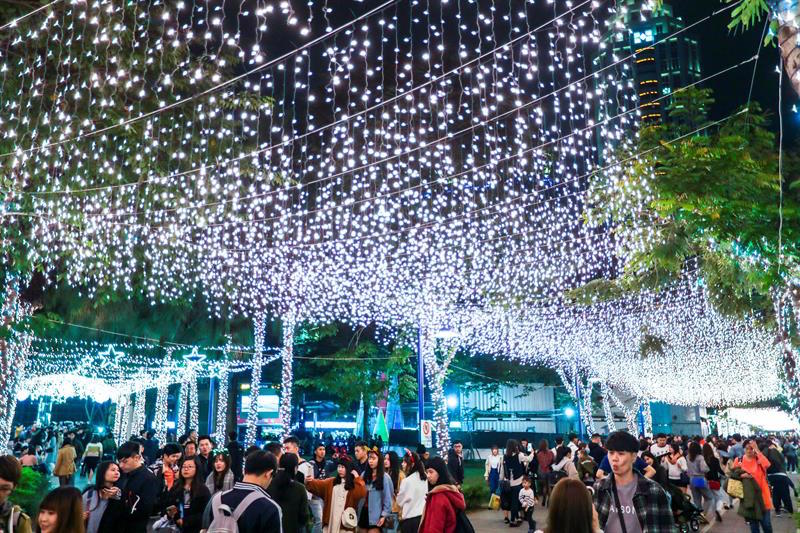 Luces navideñas en Taiwán.