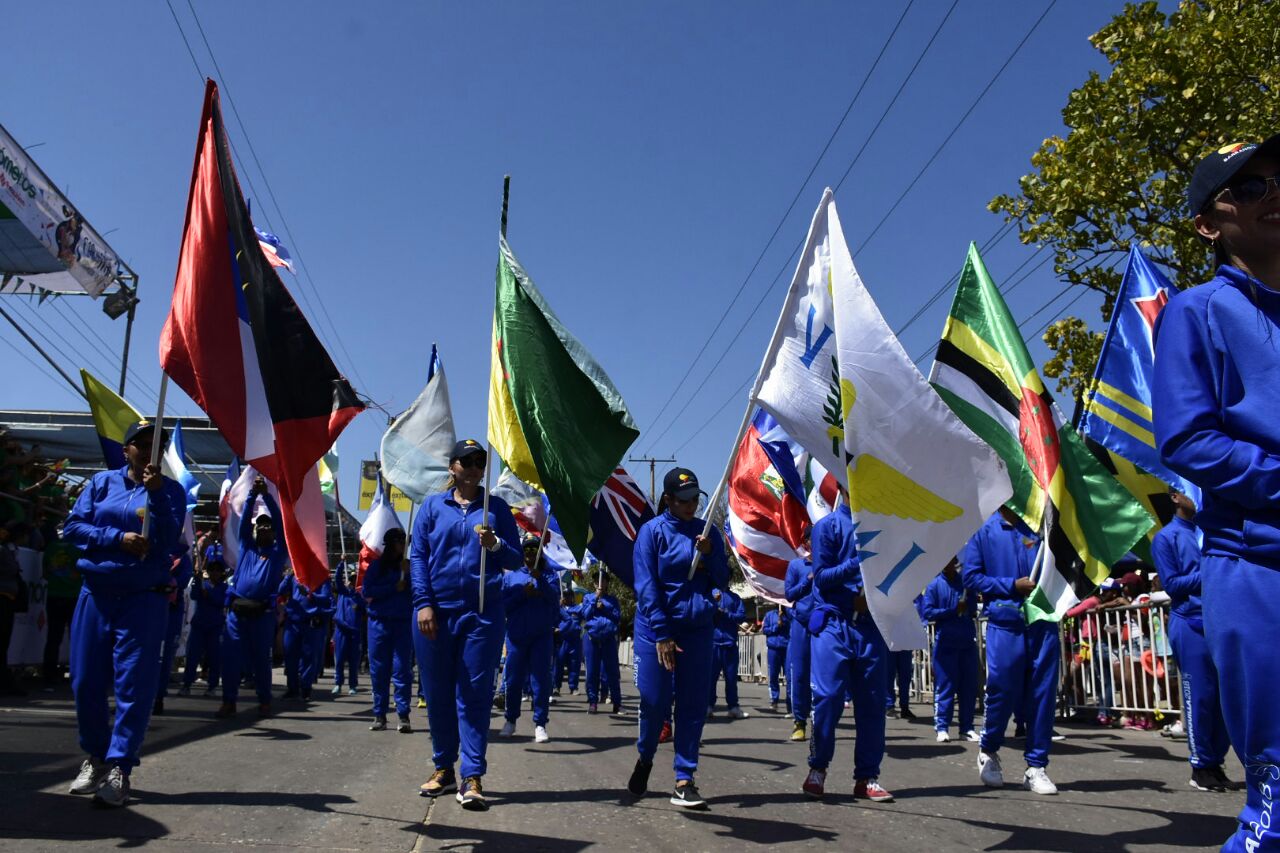 Bandera de los países participantes en los Juegos Centroamericanos.