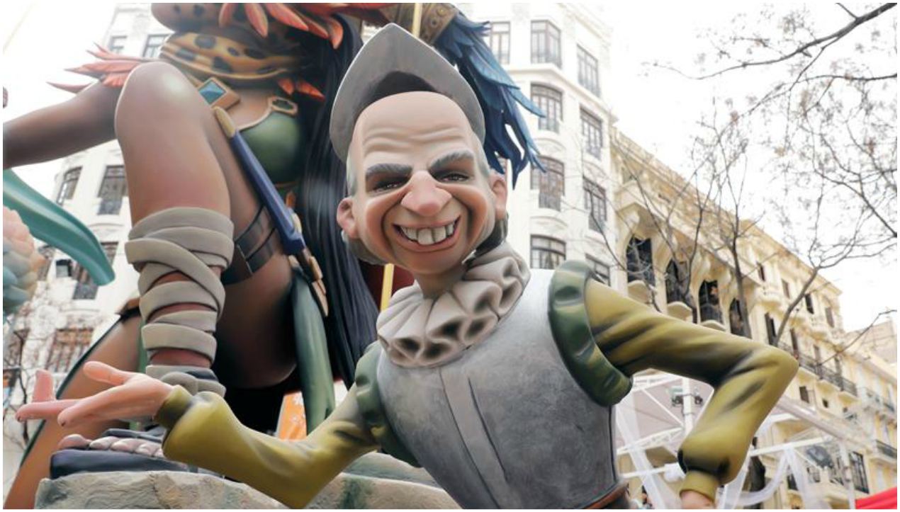 El ninot del Ministro de Hacienda español, Cristóbal Montoro.