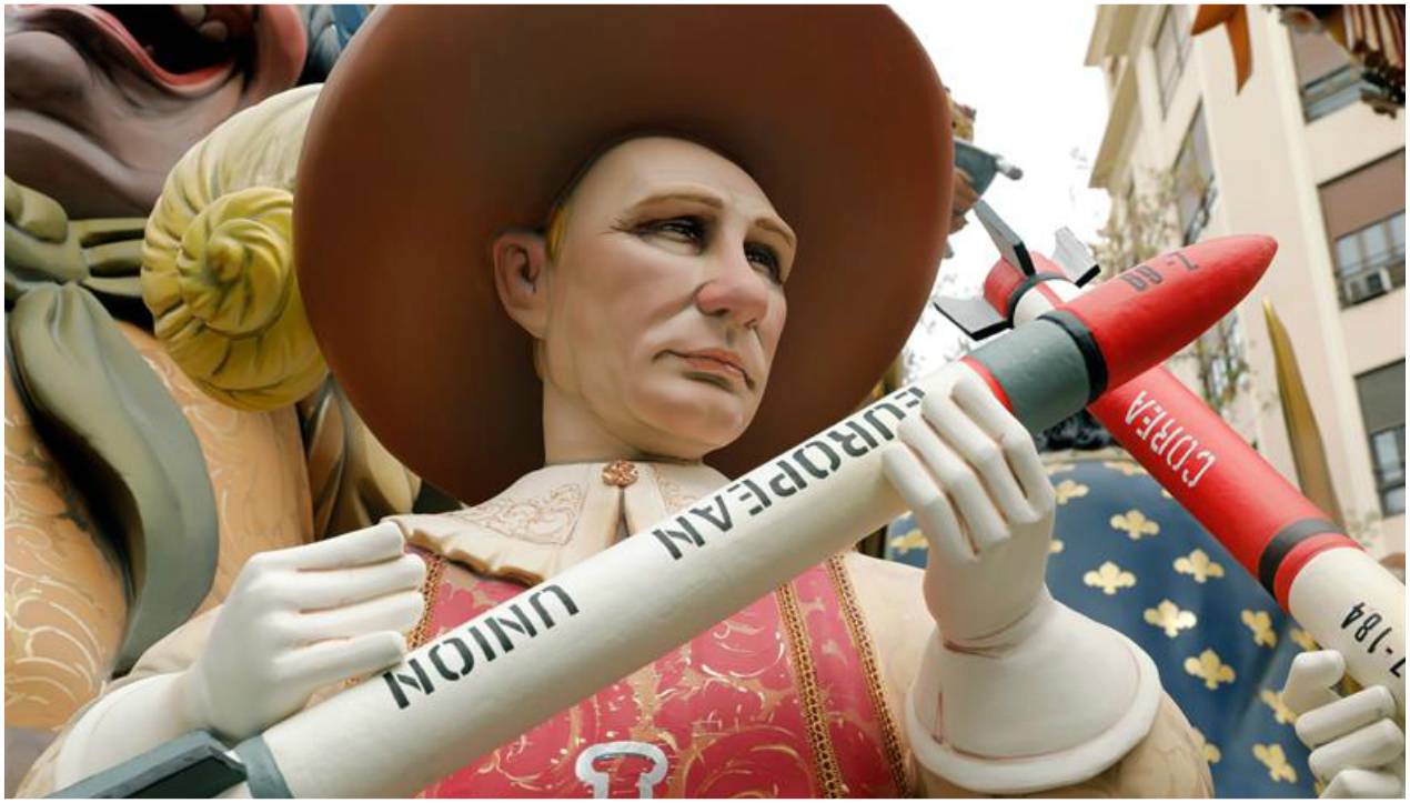 Un muñeco de Vladimir Putin.