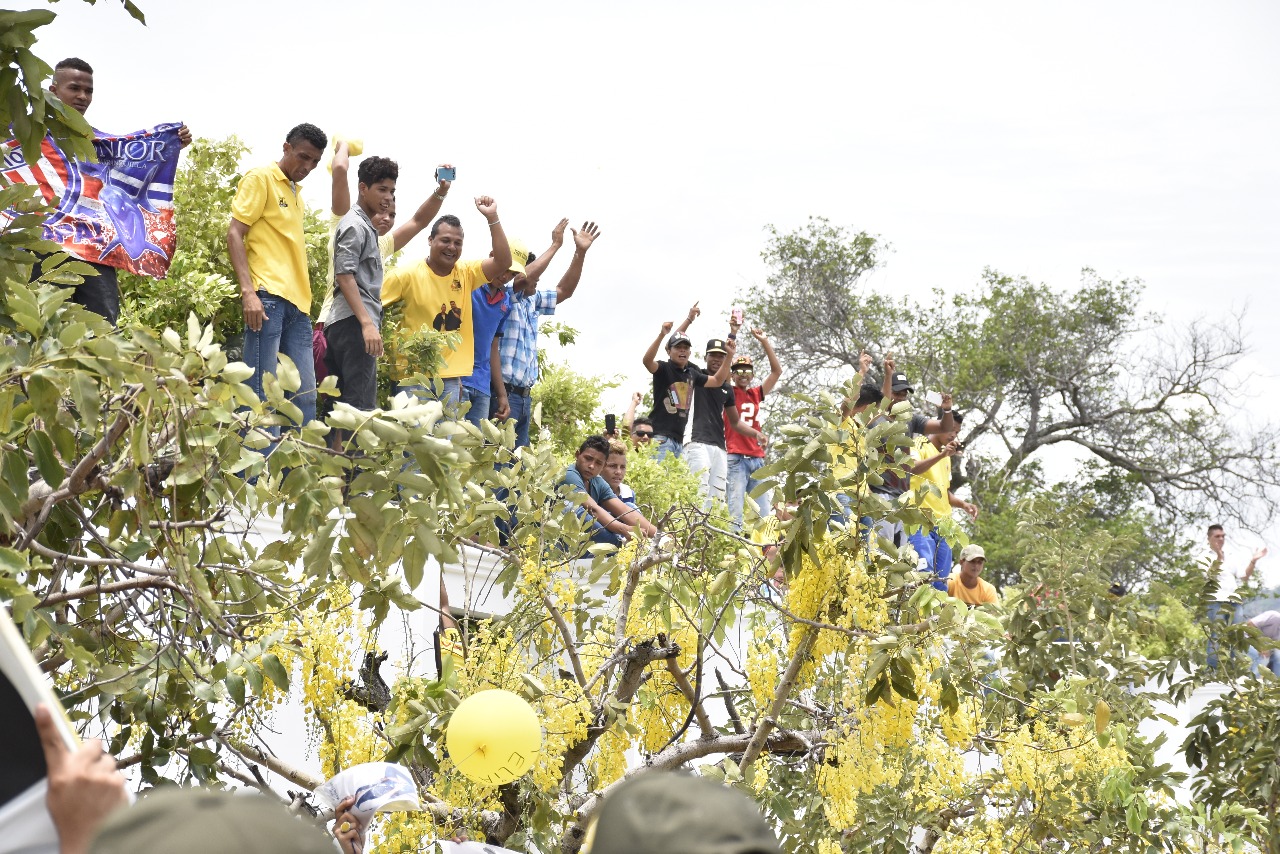 El amarillo fue el color que predominó durante el recorrido.