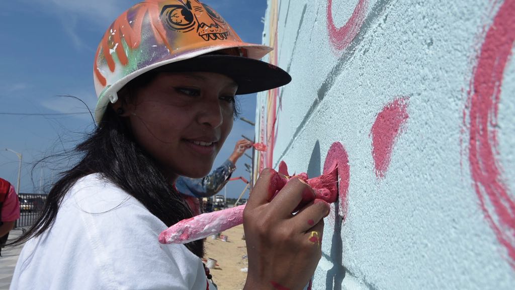 'Chela' llegó de Bogotá a participar en 'Killart'.