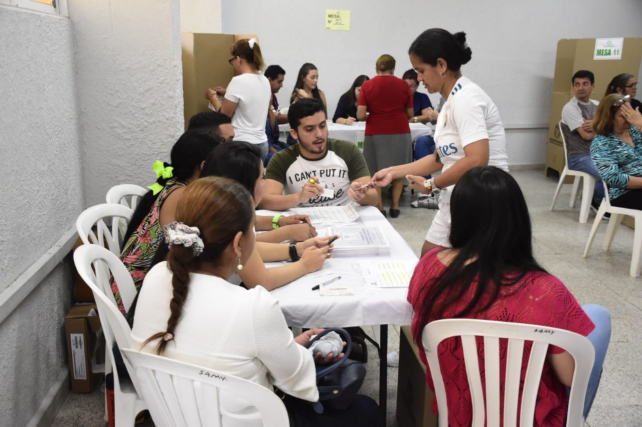 Poca afluencia de votantes. En la foto, puesto de votación del Itsa.