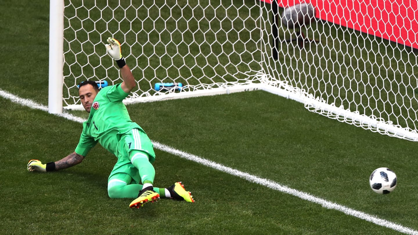 David Ospina, en el cobro del tiro penal.