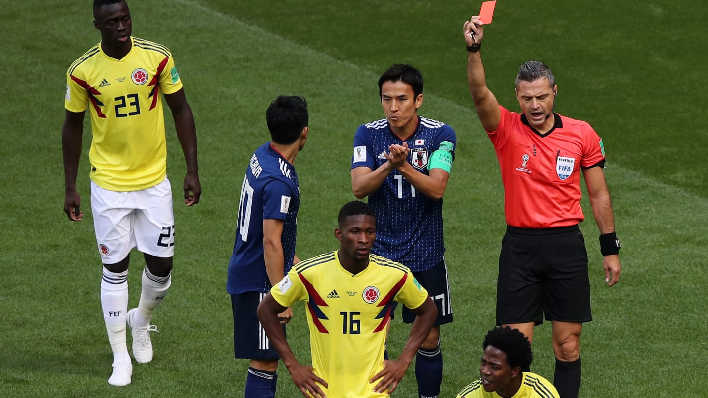 El momento de la expulsión de Carlos Sánchez.