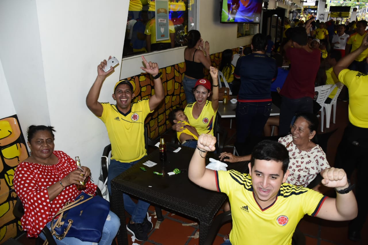 Celebración del gol de Falcao. 