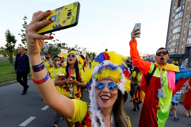 Una selfie a la salida del estadio para el recuerdo del 3-0