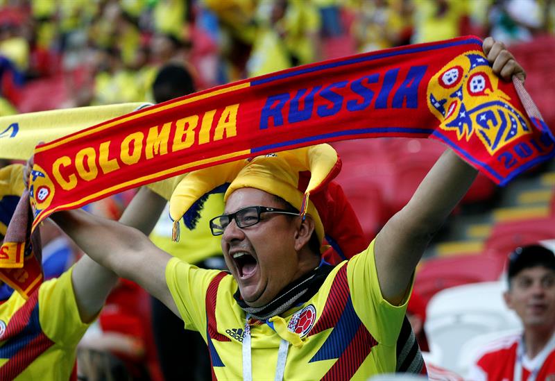 Euforia colombiana en el Kazán Arena.