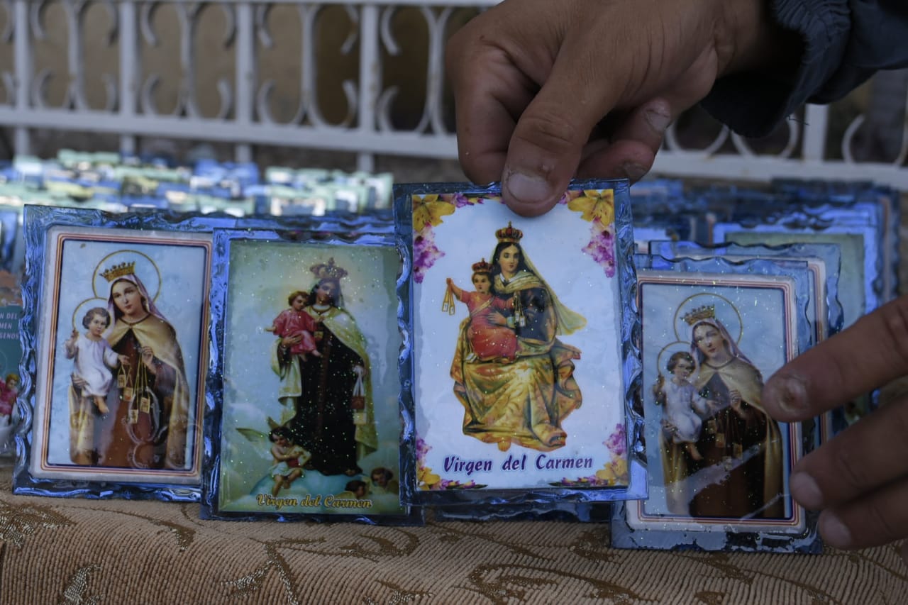 Artículos religiosos fueron muy solicitados.