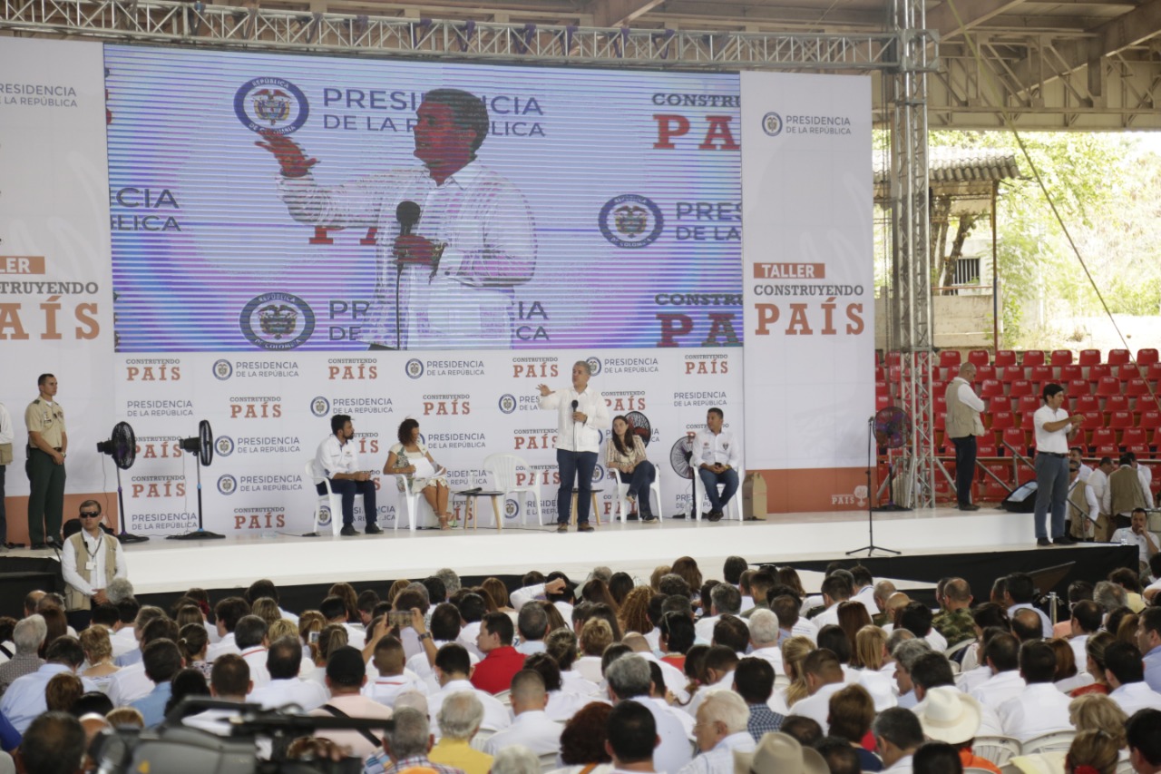 El Presidente Iván Duque durante el taller Construyendo País.