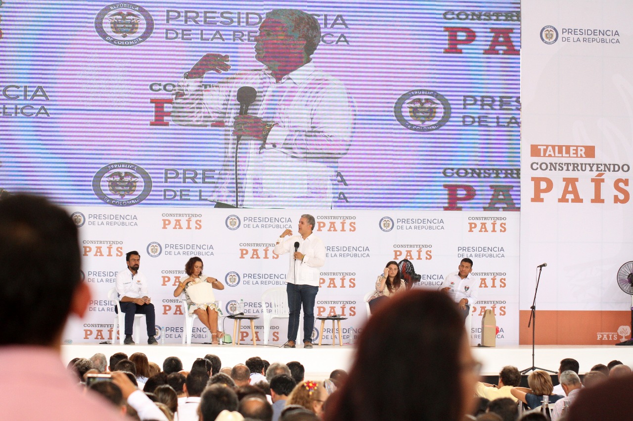 El Presidente Iván Duque durante el taller Construyendo País.