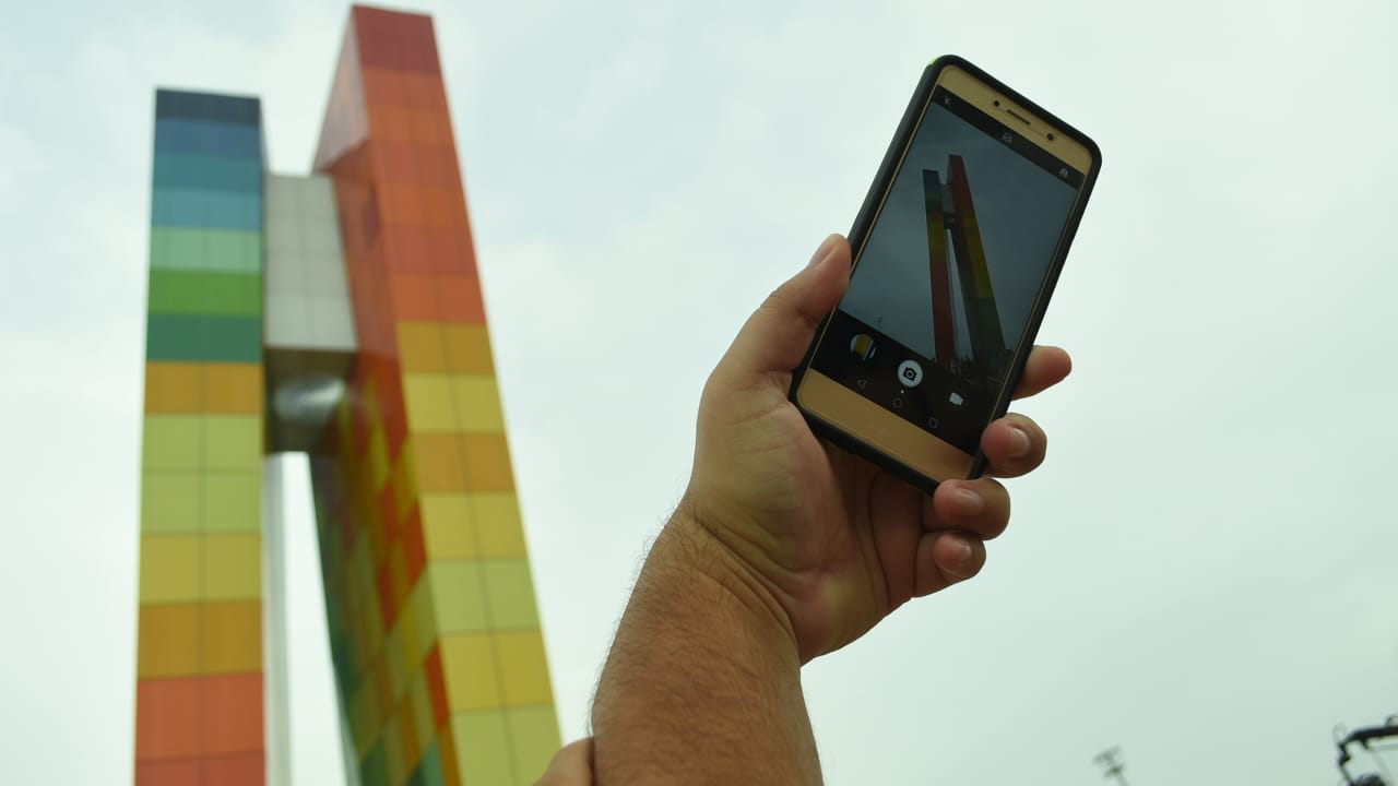 Una selfie para el monumento.