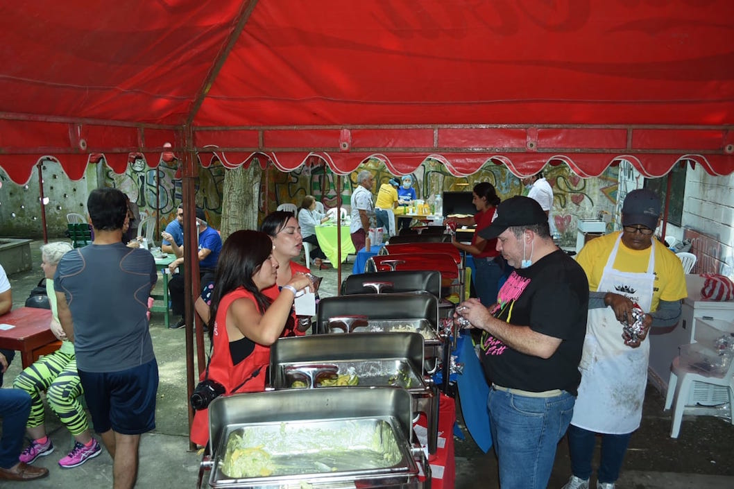 Gran acogida tuvieron las arepas.